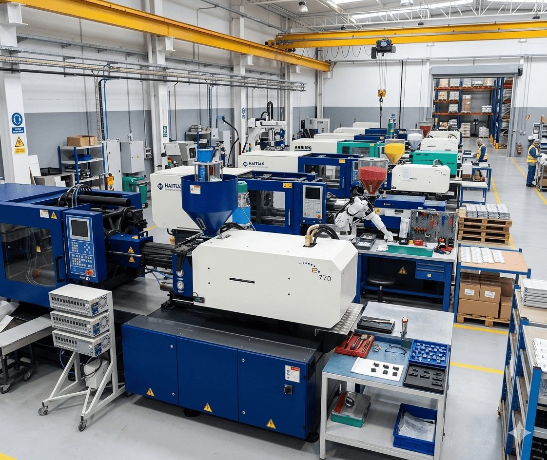 Injetora industrial com controle de parametros e repetibilidade